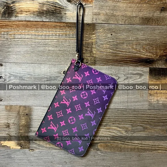 Louis Vuitton Neverfull MM Gradient Pink, Blue, Purple Tote (& Zip Wallet) - Picture 13 of 16